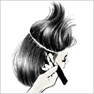 Illustration Step 3: Practice Separating the Hair